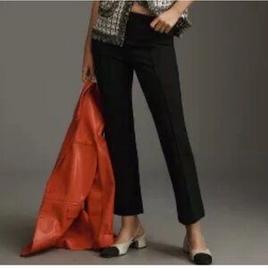 Maeve Anthropologie Margot Black Kick Flare Pants Sz Medium